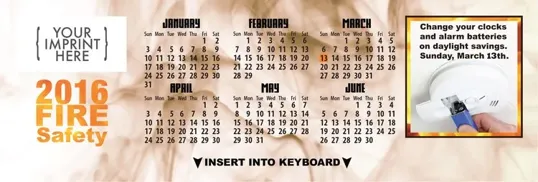 Fire Safety Keyboard Calendar